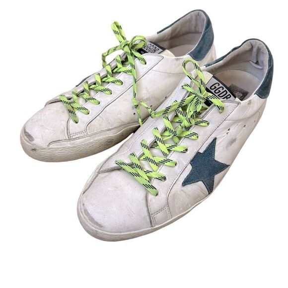 Golden Goose Superstar Sneaker with Neon Hiking Laces - Picture 1 of 11